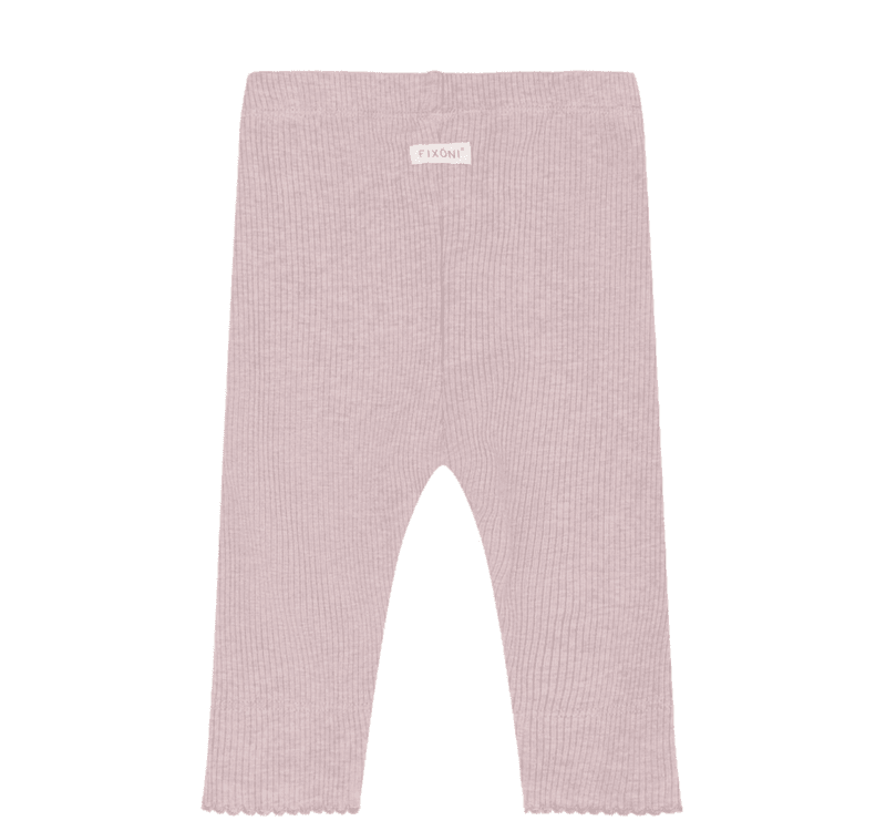 Leggings Rib Pale Mauve Melange Fixoni