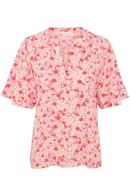 Hovedbilde PetinanPW Bluse Mandarin Red Mini Flower Part Two ...