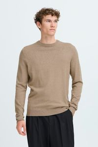 Hovedbilde Halfdan Crew Neck Knit Roasted Cashew Melange - ...