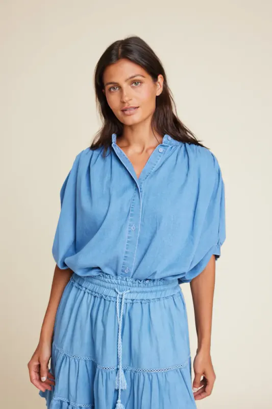 Milly Tencel Tốp Denim Line Of Oslo