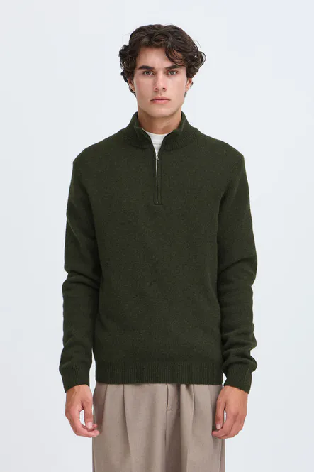 Hovedbilde Lammeull Genser Karl Halfzip Elegance Melange ...