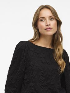 Hovedbilde Videvera Boutneck 3/4 Top Black Beauty VILA