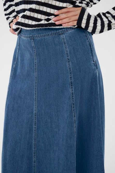 Hovedbilde Olaskjørt PetrinaPW Medium Blue Denim Part Two