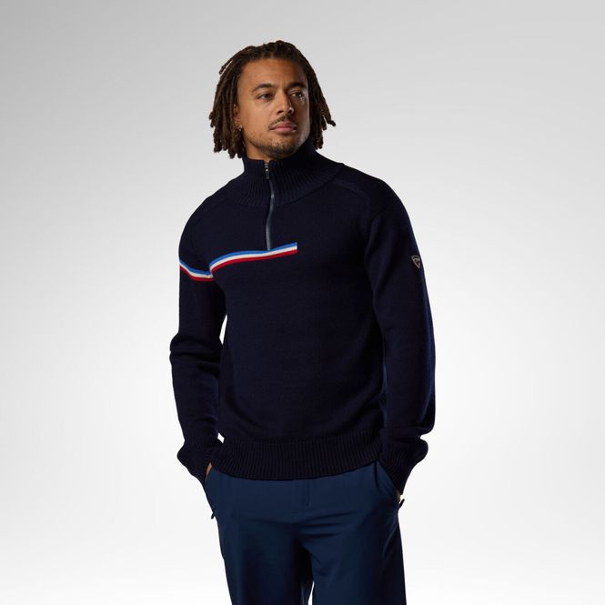 Hovedbilde Merinoull Genser Half Zip Navy Blue Rossignol