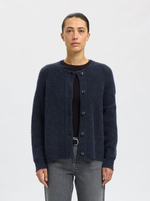Hovedbilde Lulu LS Short Cardigan Dark Sapphire Melange ...