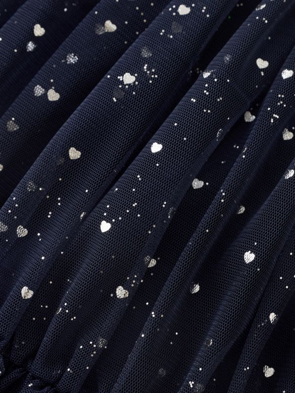 Kjole Dress Mesh Black Iris Creamie 