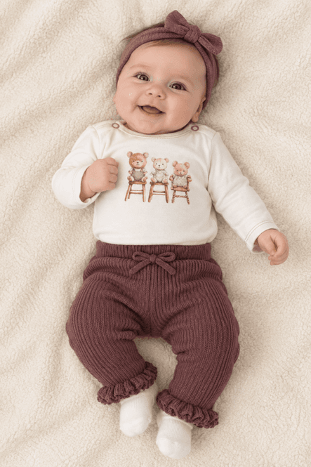 Hovedbilde Lisa Rib Pant Plum Hust & Claire 