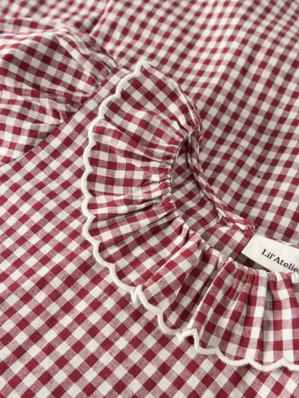 Roanne LS Loose Dress Biking Red Lil Atelier