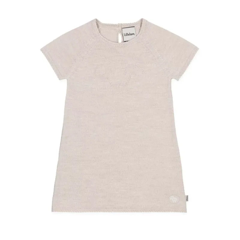 Kjole Frida Beige Lillelam 