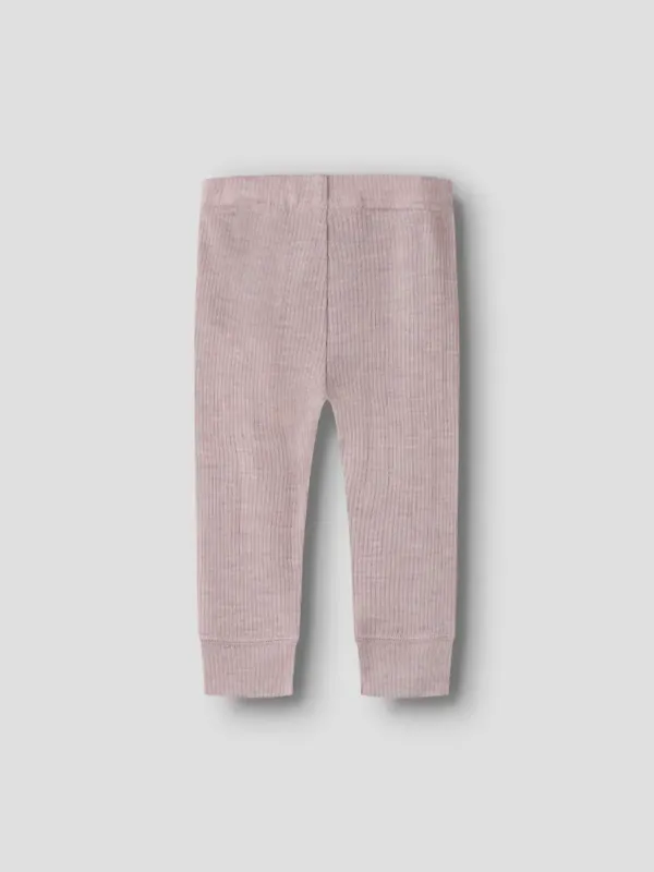 Wax Wool Leggings Rib Violet Ice Name It
