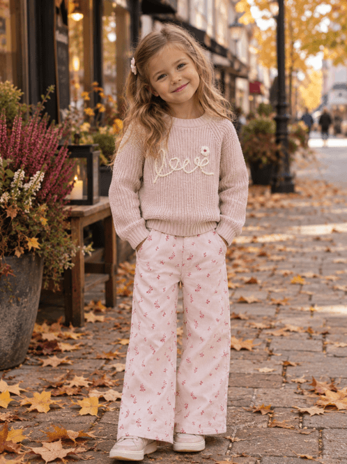 Hovedbilde Nelly Cord Wide Pant Hushed Violet Flower Lil ...