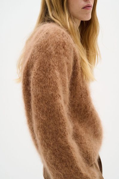 Jetra Mohair Pullover Tobacco Brown In Wear 