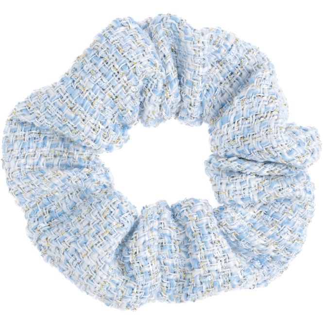 Hovedbilde Tweed Scrunchie Light Blue DARK