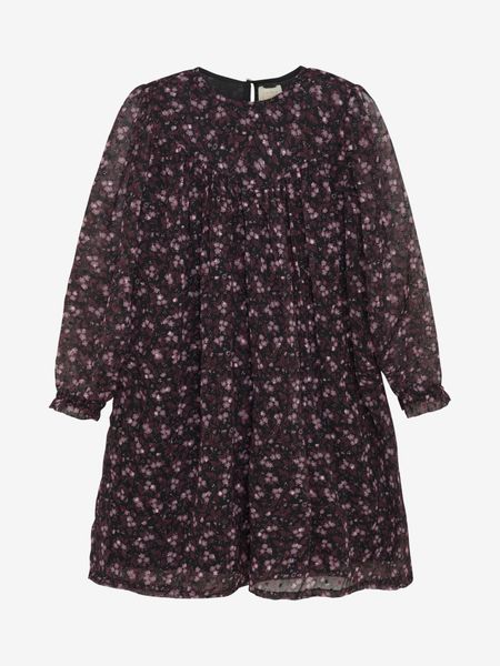Kjole Dress Flower Dobby Black Creamie 