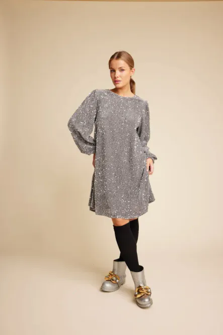 Hovedbilde Luna Sequins Dress Grey Line Of Oslo