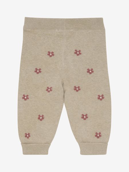 Pants Knit Flower Beige Melange Minymo 