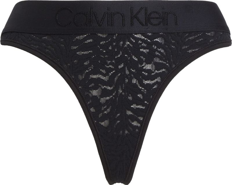 Lace Thong Black Calvin Klein 