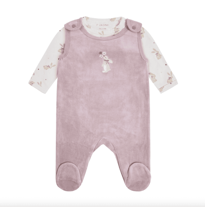 Hovedbilde Set Body and Velour Romper Keepsake Lilac Fixoni 