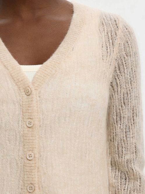 Hovedbilde Mayer LS Knit Structure Cardigan Birch Selected ...