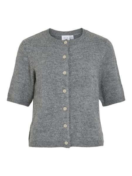 Vidainty O-Neck 2/4 Knit Cardigan Medium Grey Melange VILA
