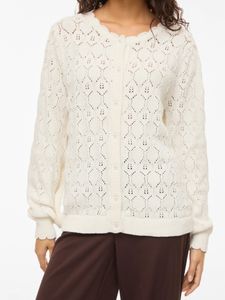 Hovedbilde Vilowen Ls O-Neck Knit Cardigan Cloud Dancer VILA