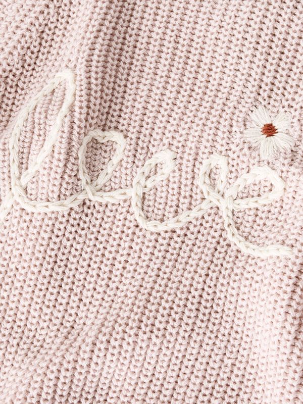 Emlen Embroid Knit Hushed Violet Lil Atelier