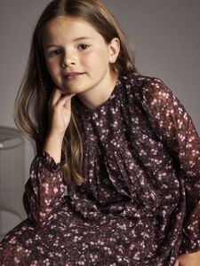 Hovedbilde Kjole Dress Flower Dobby Black Creamie 