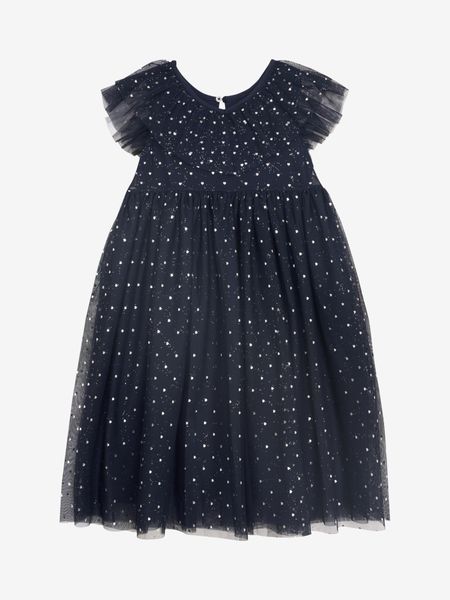 Kjole Dress Mesh Black Iris Creamie 