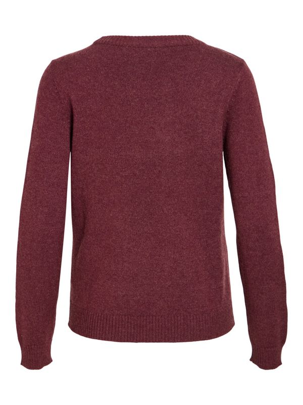 Viril O-Neck LS Knit Top Port Royale Dark Melange VILA