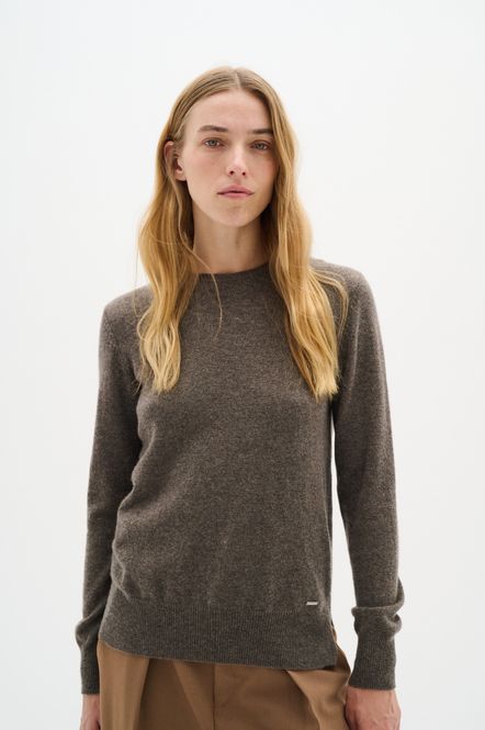 Hovedbilde Lukka Crew Neck Pullover Cashmere Brown Melange ...