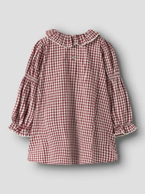 Roanne LS Loose Dress Biking Red Lil Atelier