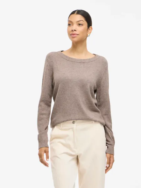 Viril O-Neck Knit Top Falcon VILA