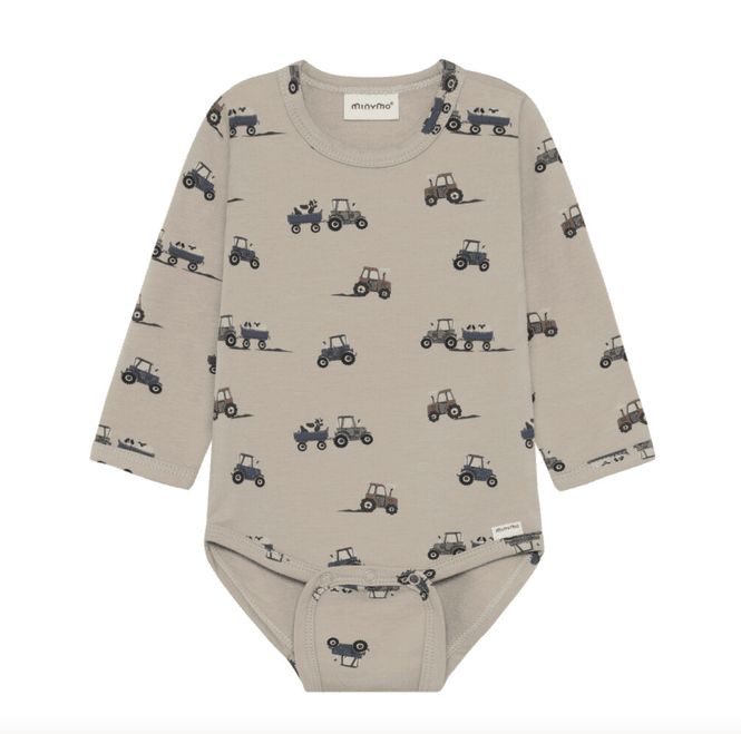 Hovedbilde Body Bamboo Tractor Feather Gray Minymo