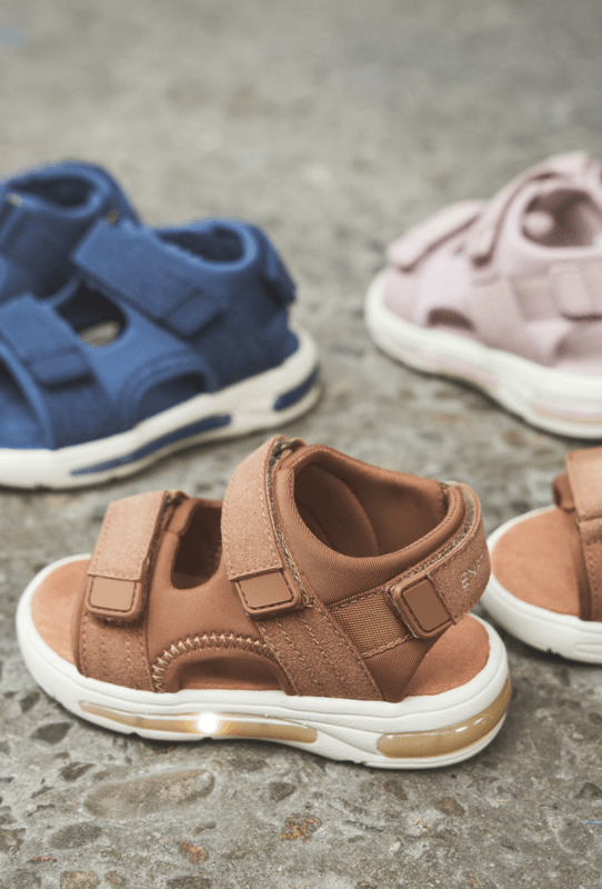 Sandal Velcro Light Sepia Rose En Fant
