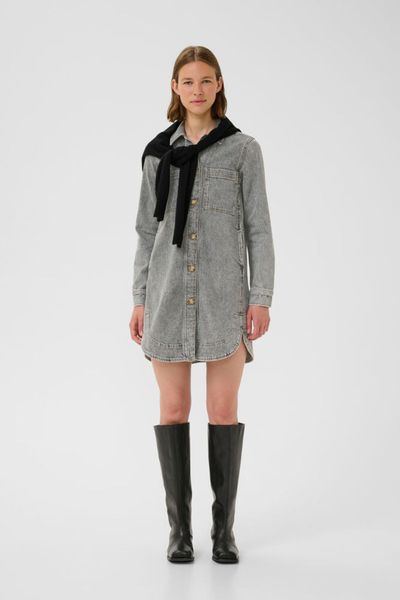 Nanas Denim Dress Light Grey Wash In Wear 