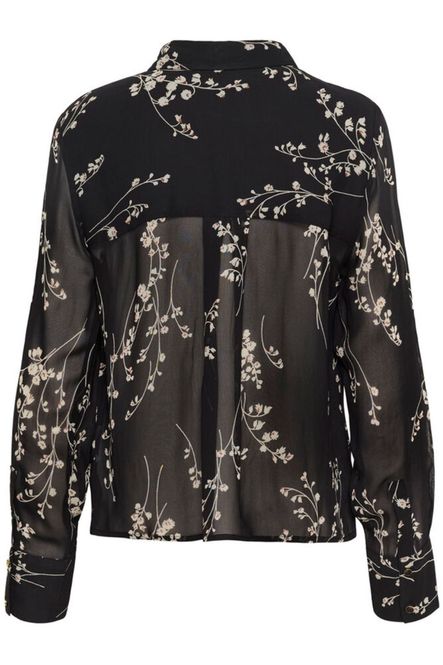 Hovedbilde Bluse Vanora Black Fine Leaf Print Part Two 