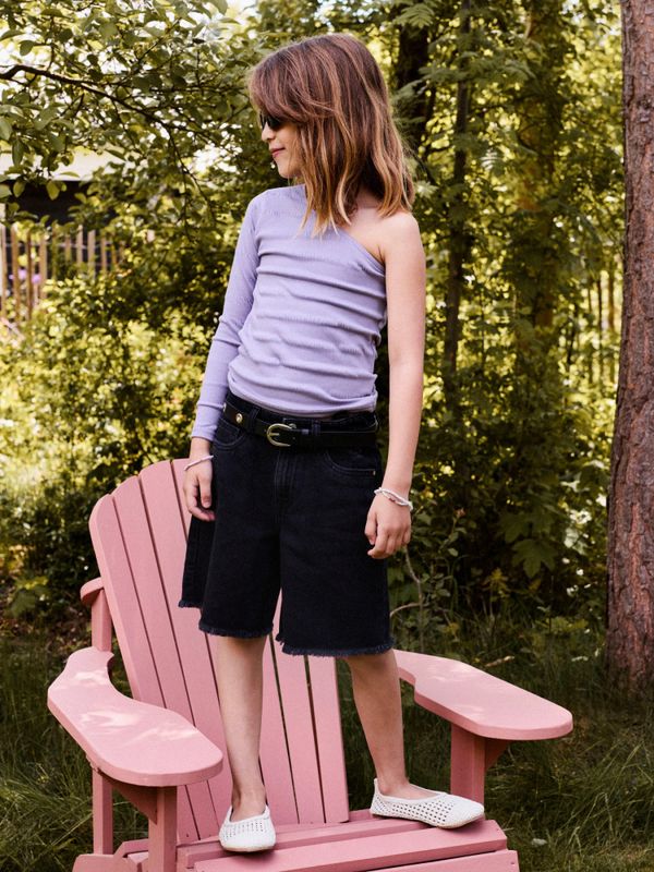 Bella HW Denim Shorts Black Denim Name It