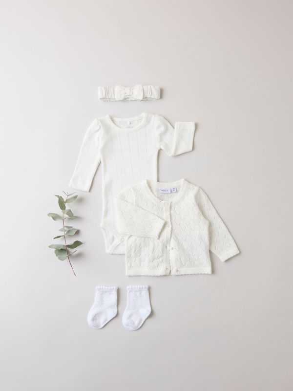 Cardigan Desina Short Knit Cloud Dancer Name It