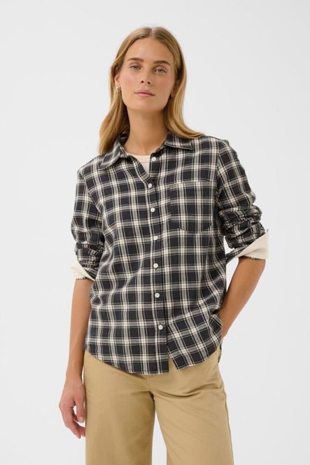 Hovedbilde Bomullsskjorte YanaPW Dark Navy Check Blue Part ...