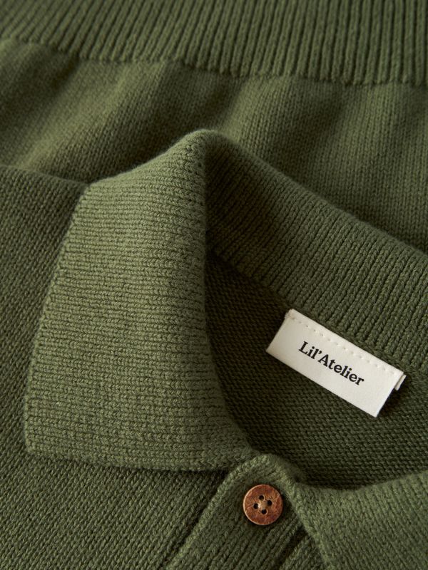 Olo Knit Polo Cypress Lil Atelier 