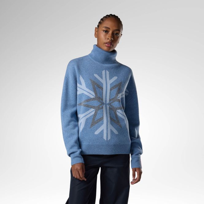Hovedbilde Patterned Turtleneck Sweater Ice Blue Rossignol