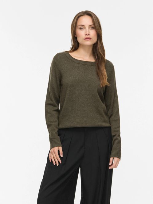 Hovedbilde Viril O-Neck LS Knit Top Forest Night Dark ...